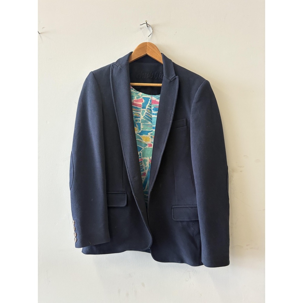 Chubbies Blazer Mens Small Blue Cotton Tropical Lined Casual Sport Coat‎ Summer